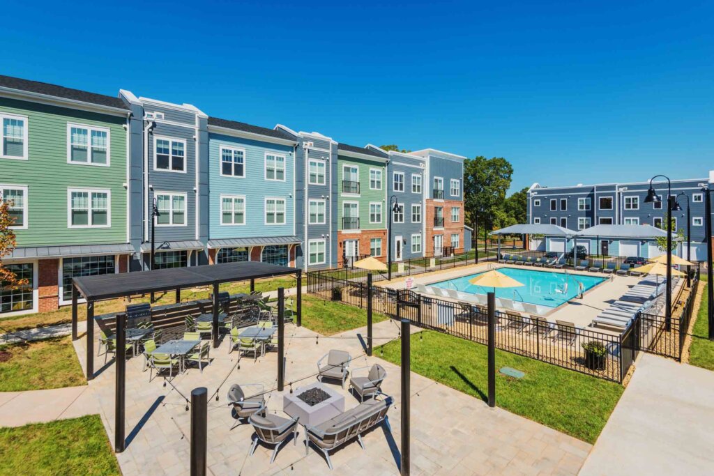 ariel pool view at pine 25 apartments for rent in charlotte nc